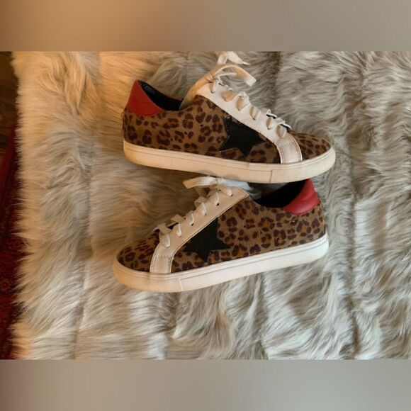 Nature Breeze Dale Leopard Print Lace Up Platform Sneaker Size 6.5 - Picture 4 of 13